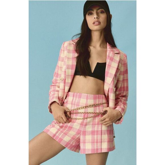 Anthropologie Pants - Anthropologie Maeve Tweed Plaid Shorts Size 8 Higb Rise